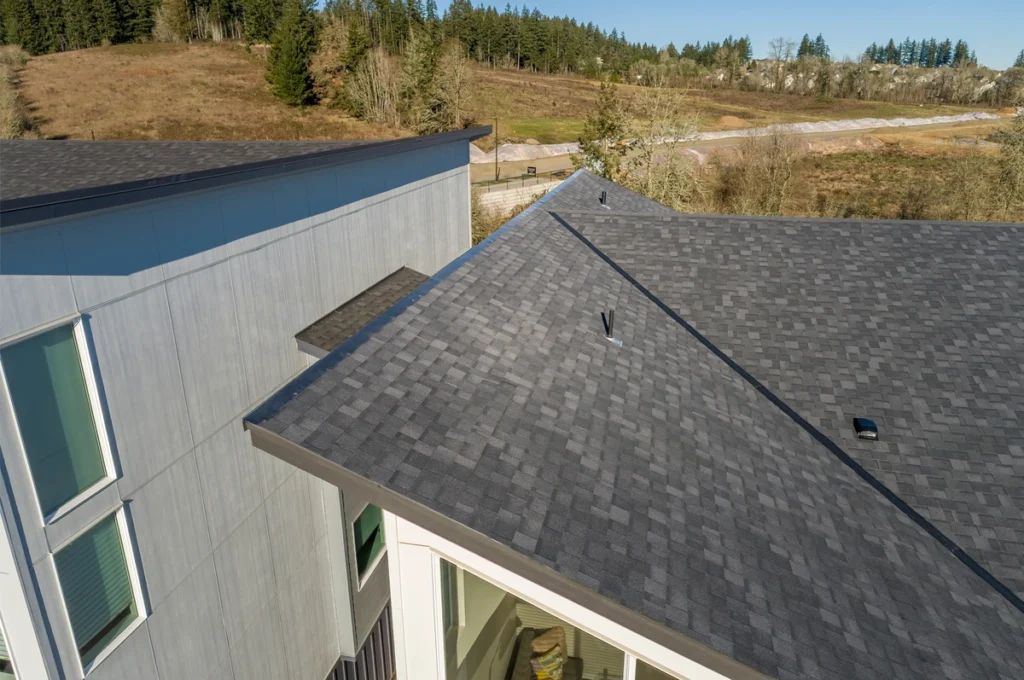 housing development with composite roofing