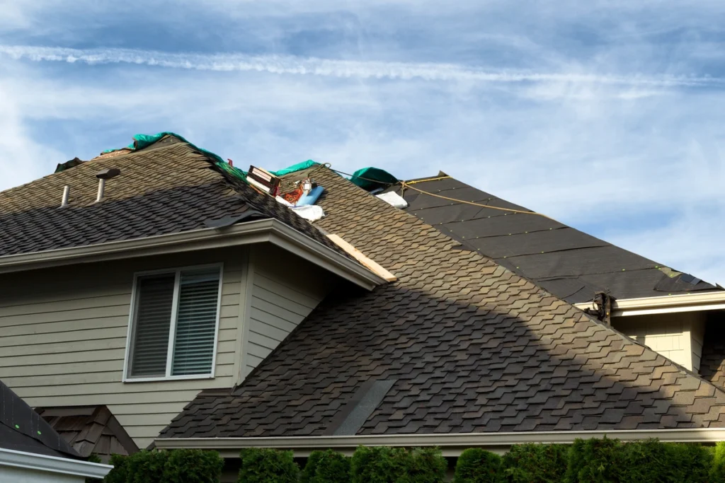 asphalt vs composite shingles-composite roof shingles on a home