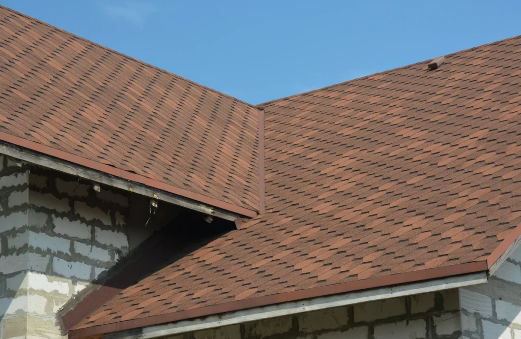 how to install drip edge-home roof with brown shingles