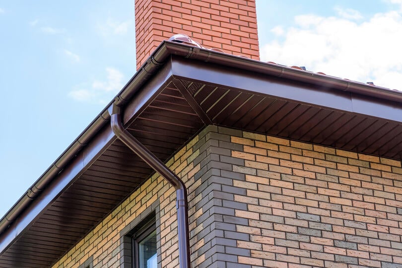 how to install soffit vents in attic-dark brown soffits on a brick house