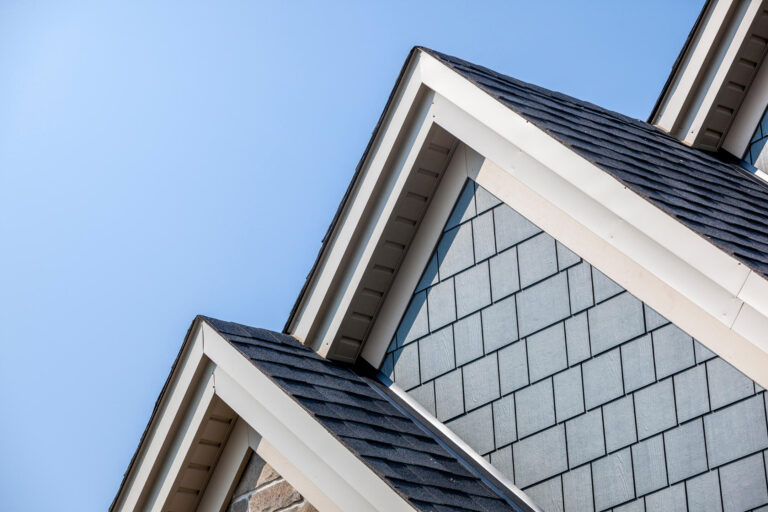 what is fascia on a house-blue sided house with white fascia
