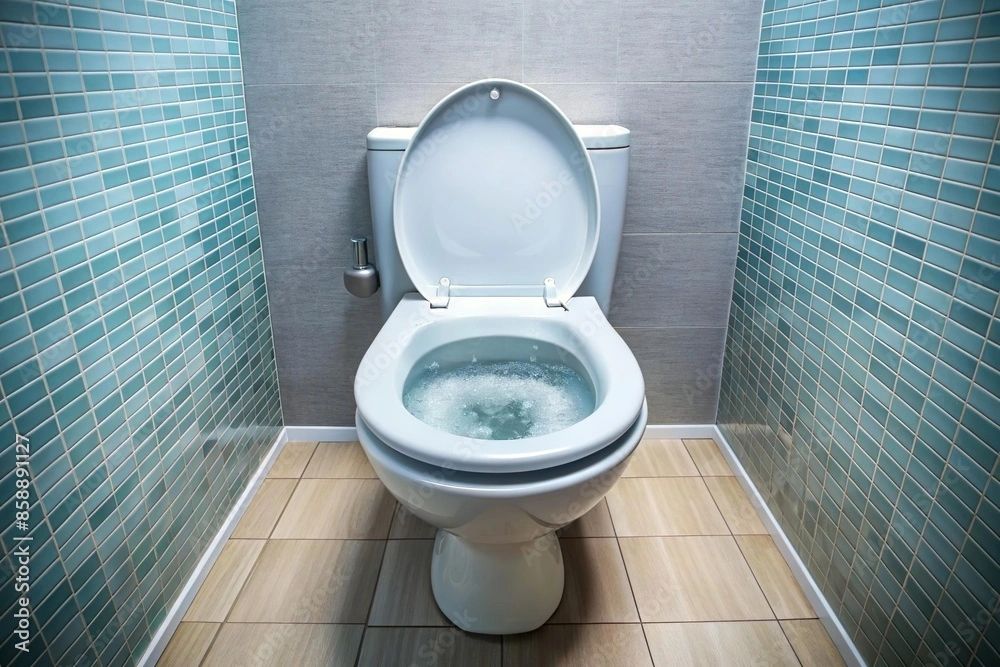 tall water in toilet